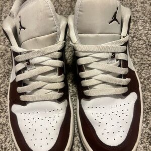 Jordan Men's White and Brown Sneakers